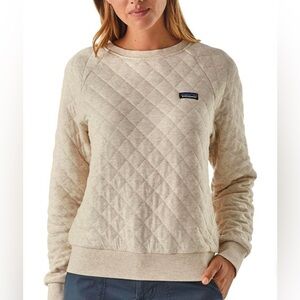 Patagonia Women Quilted Sweatshirt Organic Cotton XS Light green